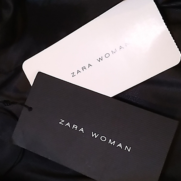 Zara Woman Black/Gray Distressed 4 Pocket Top Hook Lined Jacket. Sz Large. NWT - Picture 14 of 16